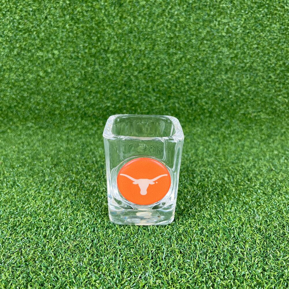 Vintage Texas Longhorns NFL Football Square Glass Shot Glass